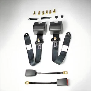 Kit de cinturón de seguridad de inercia de 3 puntos para automóvil camión cinturón de seguridad ajustable universal 2 SET - Imagen 1 de 15