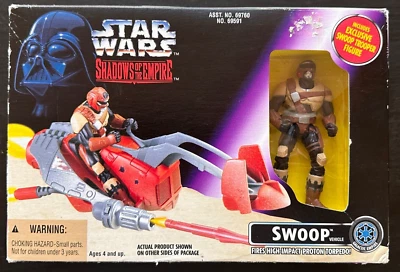Star Wars Shadows of the Empire Swoop Vehículo con Trooper 1996 caja de desgaste de estante Foto 1 de 4