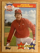 1987 Topps Mike Schmidt All-Star #597 Phillies HOF 3B High-Grade NM O/C