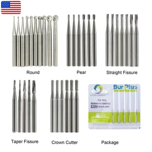 Wave Dental Burs FG 330 557 4 6 Carbide Burr Friction Grip Round Pear High Speed - Picture 1 of 197
