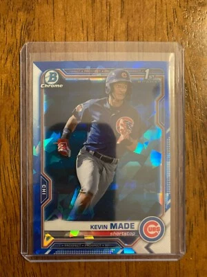 2021 Bowman Chrome Sapphire Kevin Made 1st Prospect #BCP-153 Cubs - Image 1 of 2