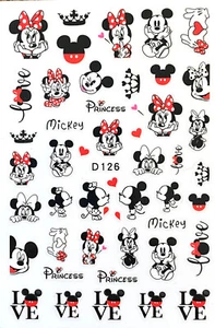 Minnie Mouse Nagelsticker Nail Art selbstklebend Disney Herz Mickey D126-1690 - Bild 1 von 1