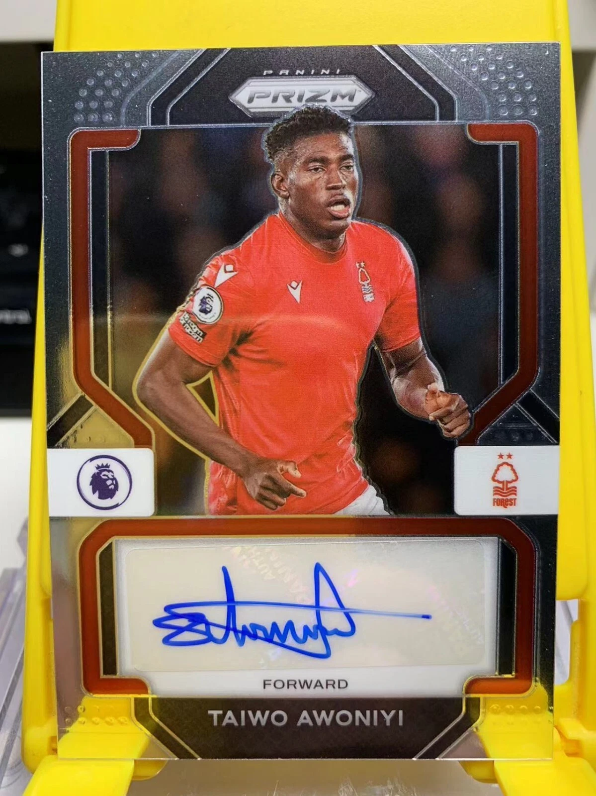 2022-23 Panini Prizm Premier League Autograph Auto Card : Taiwo Awoniyi