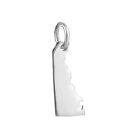 Delaware State Charm - 925 Sterling Silver Mid Atlantic Dover Colonial Tiny
