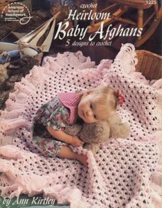 ASN CROCHET HEIRLOOM BABY AFGHANS 5 DESIGNS VINTAGE 1996 - Picture 1 of 3
