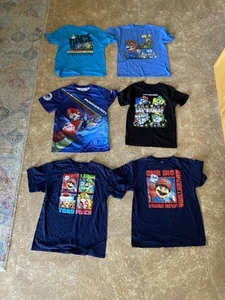 Lot of 6 Youth T-shirts, Video Games, Mario Bros. Movie M-XL Super Mario Bros - Picture 1 of 6