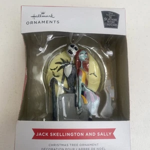 Hallmark Jack Skellington and Sally Nightmare Before Christmas Tree Ornament NEW - Picture 1 of 10