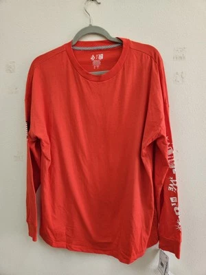 VOLCOM H3602200 USST Men's Long  Sleeve Tee T Shirt Red Xsmall New With Tags  - Image 1 of 4