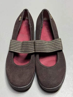 Keds Shimmy Mary Jane Brown Wedge Shoes Slip-on Stretch Strap Women's Size 7.5M - Image 1 of 4