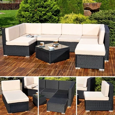 Sitzgruppe Rattan Gartenmöbel Lounge Sitzgarnitur Gartenset Sitzgruppe Terrasse - Bild 1 von 4