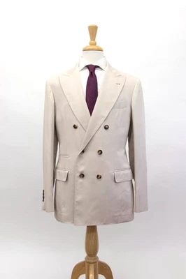 NWT$8400 Brunello Cucinelli Men 100% Silk DB Leisure Fit Suit Size 50/ 40US A258 - Image 1 of 4