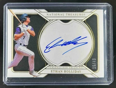 2025 National Treasures Ethan Holliday Peerless Signatures Auto #16/49 - Image 1 of 2