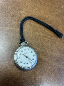 VINTAGE Westclox USA Bulls Eye Wind Up Pocket Watch Working !! - Picture 1 of 13