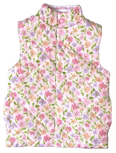 Chaleco acolchado floral rosa The Beaufort Bonnet Company para niñas talla 3T - Imagen 1 de 9