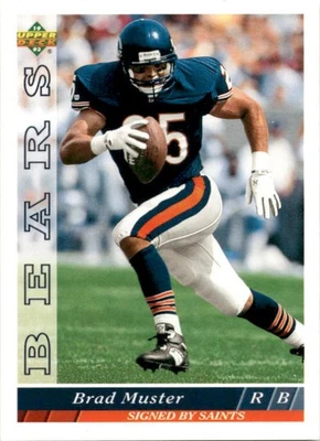 1993 Upper Deck Brad Muster #284 New Orleans Saints - Image 1 of 2