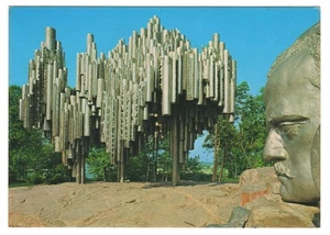 Helsinki Finland Sibelius Monument Steel Pipe Sculpture Eila Hiltunen Postcard - Picture 1 of 2