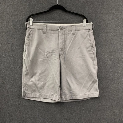 Wrangler Mens Size 34 Chino Shorts Grey Twill Mid Rise Pockets Zip Fly Casual - Image 1 of 4