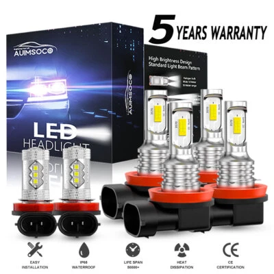 Combo luces LED haz alto/bajo + bombillas antiniebla para Nissan Máxima 2016-2018 Foto 1 de 4