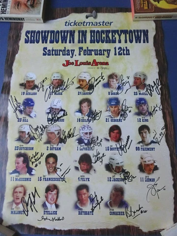 2005 Showdown in Hockey Town Old Timers Poster, Toronto vs Detroit Red Wings Cover