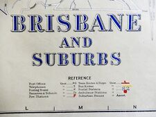 Brisbane and Suburbs Street and Road Map 1951
