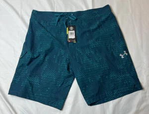 Under Armour Stretch bedrucktes Brett kurz blaugrün NEU Herren Größe 40 neu mit Etikett - Bild 1 von 6