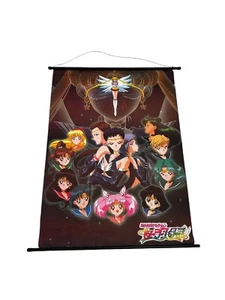 *RARO* SAILOR MOON STARS SCOUTS GRUPPO COMPLETO TESSUTO PERGAMENA DA PARETE - Foto 1 di 5