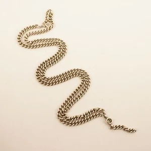 Uno de 50 Silver Plated Curb Link Pendant Chain with Extender - Free Ship USA - Picture 1 of 12