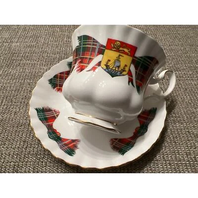 Винтажная чайная чашка и блюдце Royal Albert New Brunswick Tartan - Изображение 1 из 4
