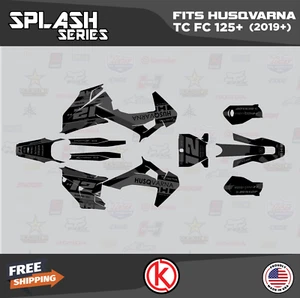 Graphics kit for Husqvarna TC125 TC250 FC250 FC350 FC450 2019-2022 Splash-Smoke - Picture 1 of 6