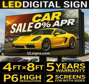 P6 4x8 FT Double-Sided LED Billboard Outdoor HD Full-Color Programmable Display - Picture 1 of 8