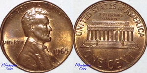 1965 Lincoln Memorial Cent - Misaligned Dies Obverse - Rare Mint Error - Picture 1 of 4