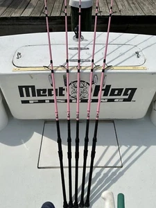 7’ Big Game Jigging/Spinning Saltwater Fishing “Pink Punisher” Rod -Built Tough! - Picture 1 of 22