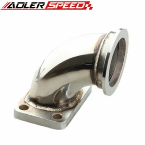 Adaptador de brida turbocargador de acero inoxidable T3 90 grados ajuste codo tubo de 2,5 - Imagen 1 de 10