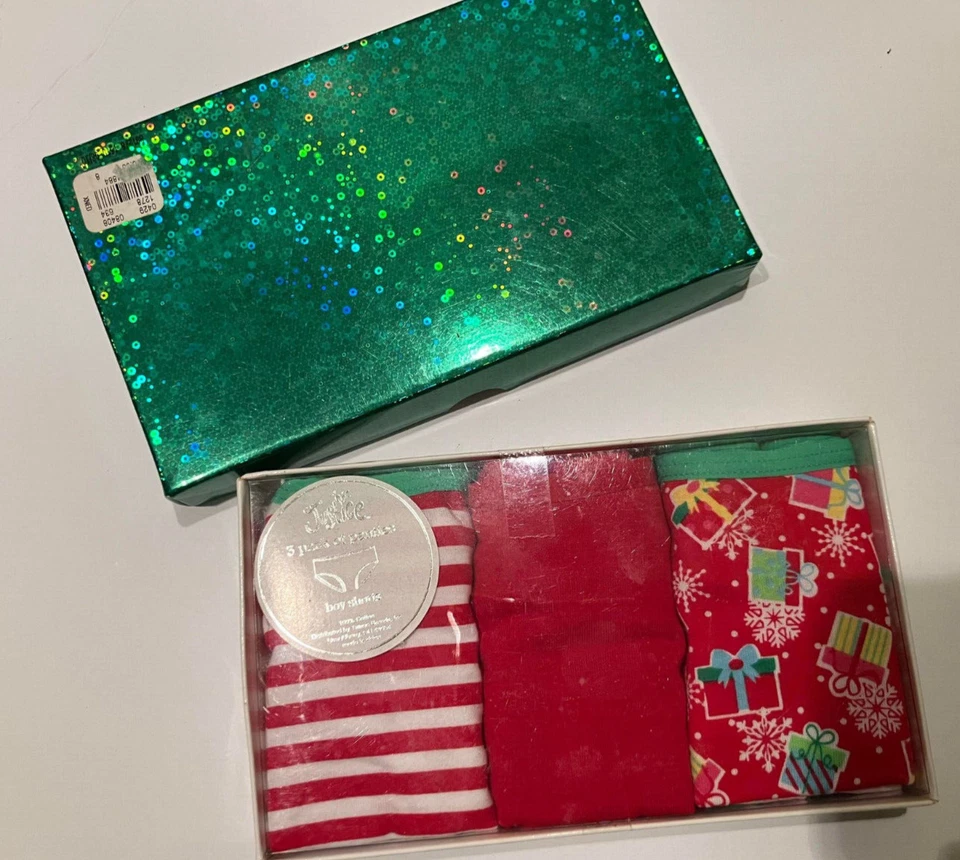 NUEVO CON ETIQUETAS Justice For Girls 3 Pares Bragas 8 Boyshorts Conjunto de Regalo de Navidad Foto 1 de 1