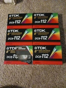 6 TDK 8mm Data Cartridge DC8-112 367ft Brand New  - Picture 1 of 6