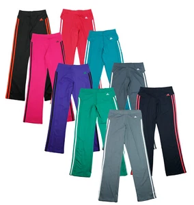 Adidas Youth Girls Striped Athletic Yoga Pants Pant, Color Options - Picture 1 of 7