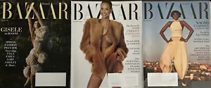 HARPER'S BAZAAR Magazine Bundle - GISELE, Christy Turlington, NAOMI Campbell - Imagen 1 de 3