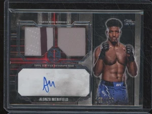 2025 Topps UFC Knockout ALONZO MENIFIELD Dual Relic Auto Tier 1 /199 JMP2 - Picture 1 of 2