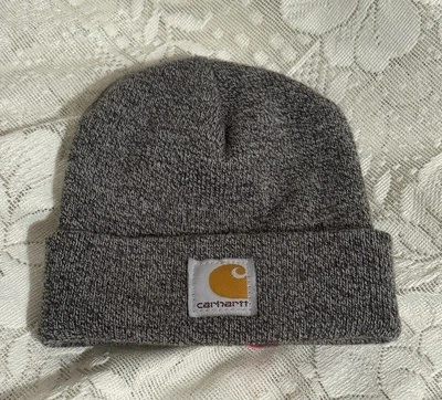 Gorro Carhartt infantil/criança tamanho feito nos EUA cinza e branco - Imagem 1 de 4