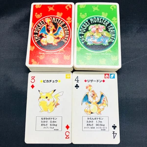 (EX - MP) Pokemon Poker Playing Cards Green Venusaur Red Charizard Deck No Box - Picture 1 of 24