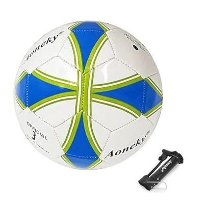  Balón de fútbol con bomba talla 3 - Balón desinflado individual con bomba Foto 1 de 4