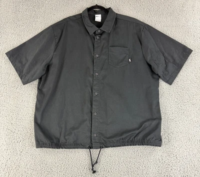 Camisa con botones Nike Club para hombre talla XL negra manga corta Oxford 100 % algodón Foto 1 de 4