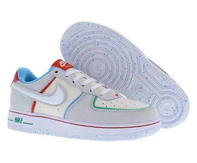 Nike Force 1 Lv8 2 BP GS Niños Zapatos Talla 3, Color: Marfil Pálido/Blanco/Rojo Picante Foto 1 de 4