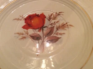 Limoges 22k oro bermellón rosa roja Belvedere plato rojo triumph americano vintage - Imagen 1 de 5