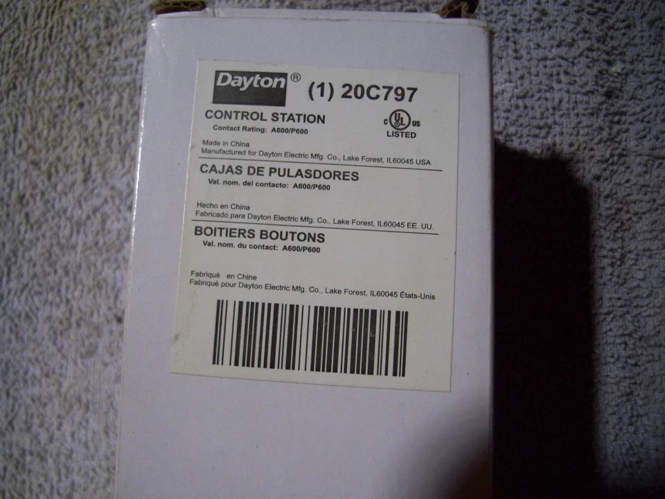 Push Buttn CNTRL Station Open/close/stop Dayton 20C797