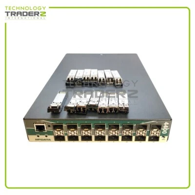 EMC PMN4400 16-Port Network Switch 007-000192-002 W/ 14x Transceivers 869476 - Image 1 of 4
