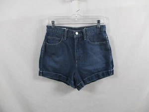 Gap Womens Jean Shorts 28 Blue Cut Off High Rise Medium Wash Zip Pockets Cotton - Picture 1 of 11