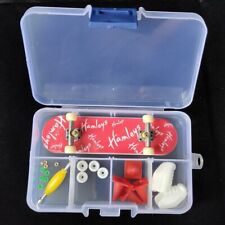 Mini Piastic Red Tech Deck Skate Finger Board Skateboards W/Accessories  Toy Box