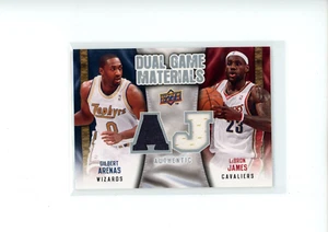 2009-10 Upper Deck Gilbert Arenas LeBron James #DGAJ Dual Game Materials Relic - Picture 1 of 2