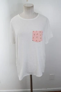 Marine Layer Men’s Lisbon Pocket Tee Shirt White Size Large Palm Tree - Picture 1 of 6